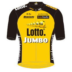 Lotto NL Jumbo 2017 - petit cycliste miniature en metal